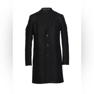 NWT PS Paul Smith Mens SB Overcoat Black Wool Cashmere Sz XXL